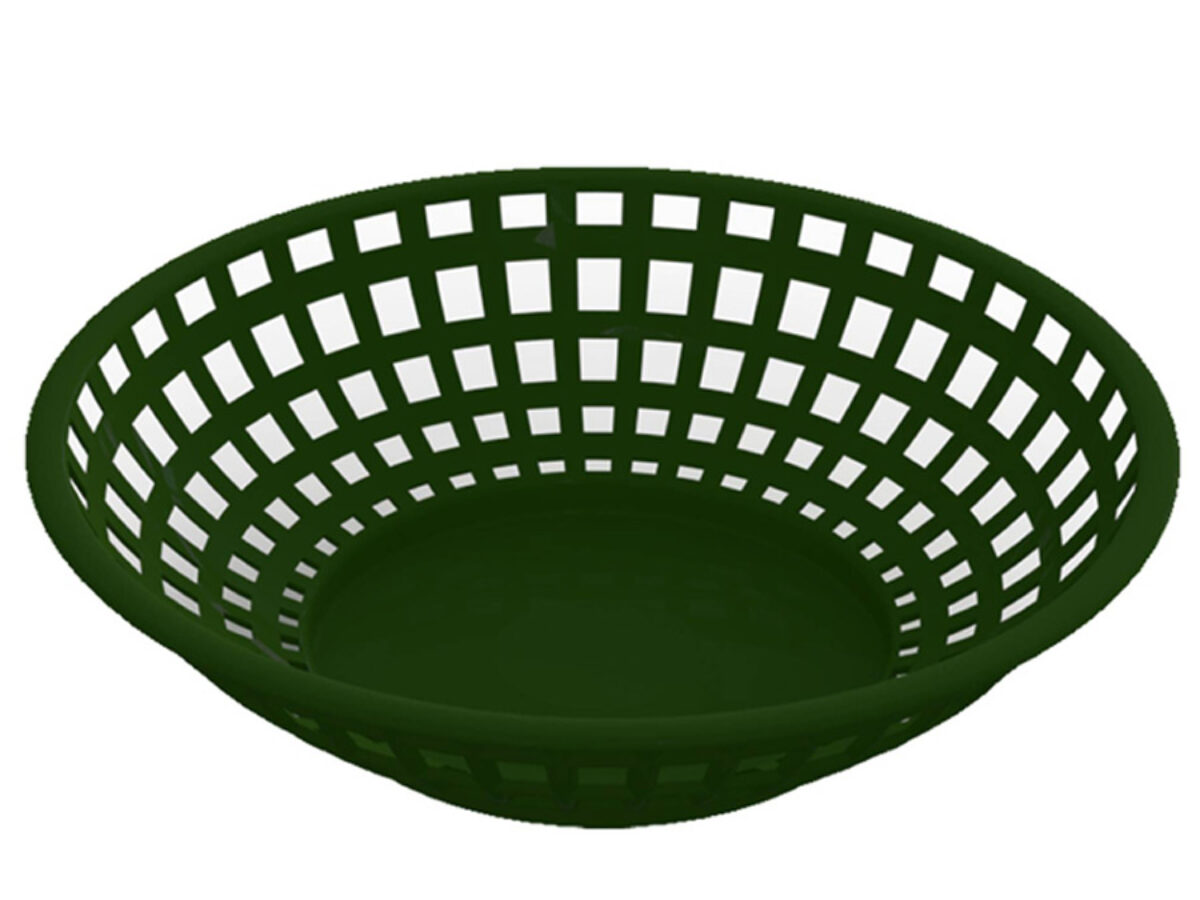 think of things】CIRCLE BASKET GREEN green-round-food-serving-