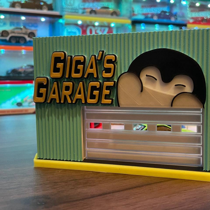 3D Printable Giga's Garage Display (Generic 1/64 Garage) by Giga