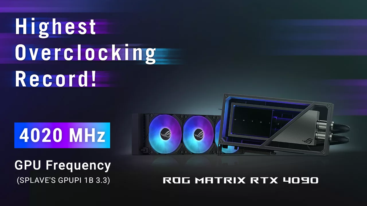 The ROG Matrix GeForce RTX 4090 sets eight overclocking records