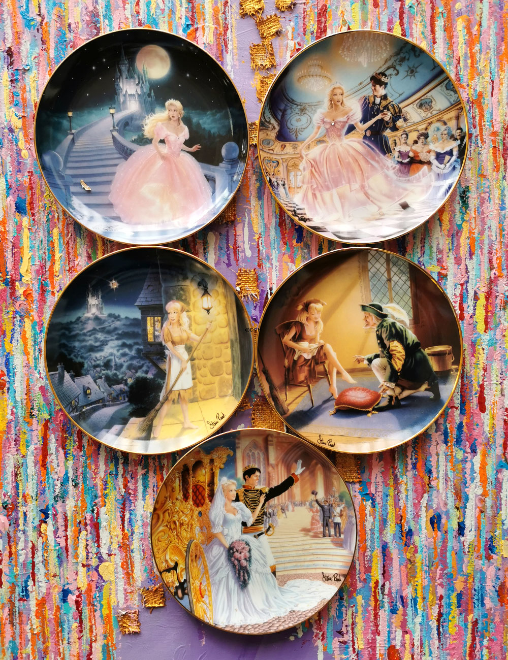 Franklin Porcelain fairytales plates, set of 12 different | No