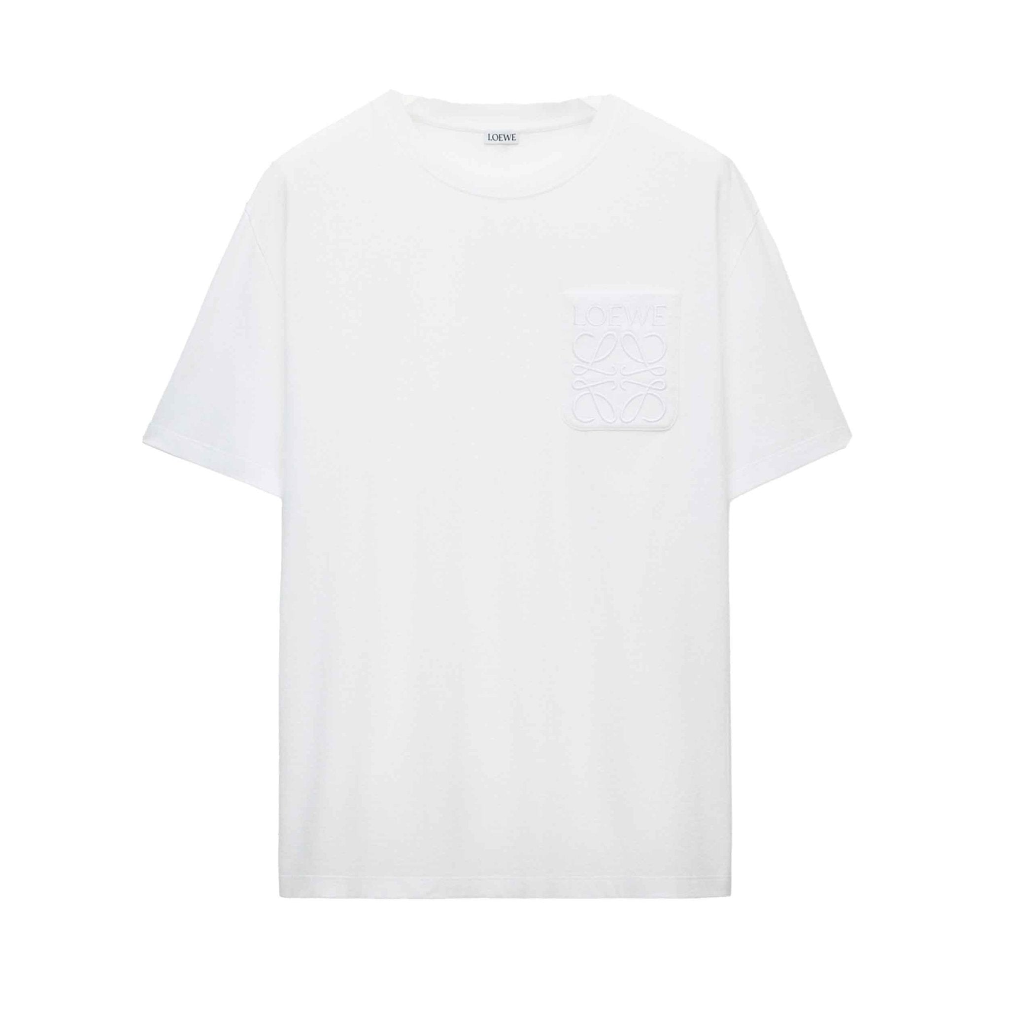 Loewe Relaxed Fit Tonal Pocket Logo T-Shirt in White – DPUS