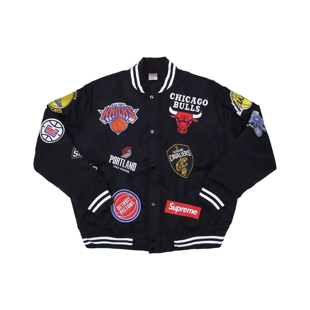 Supreme x Nike x NBA Teams Warm Up Jacket Black - Droper
