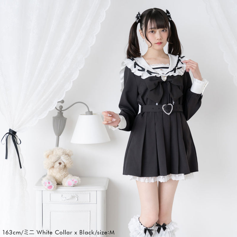 セーラービジューレースフリルワンピース – レディースファッション