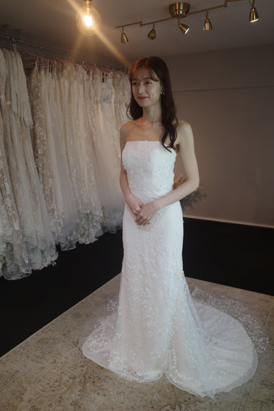 2way すずらんレース パフスリーブ ソフトマーメイドドレス（W285）