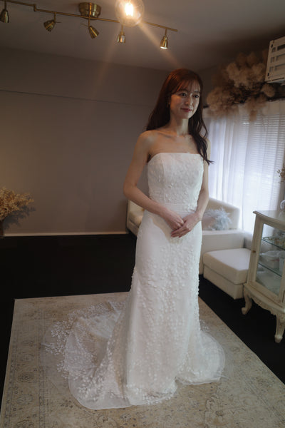 2way すずらんレース パフスリーブ ソフトマーメイドドレス（W285）