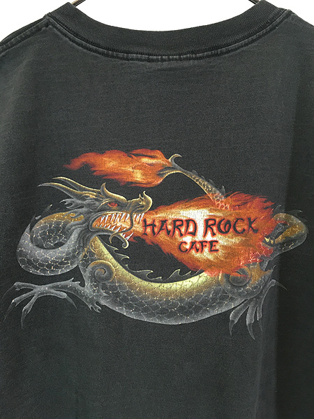古着 90s Hard Rock Cafe 「CLEVELAND」 ハードロック ドラゴン T