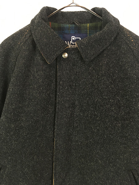 古着 80s USA製 WoolRich チェック ウール ライナー パデッド 比翼