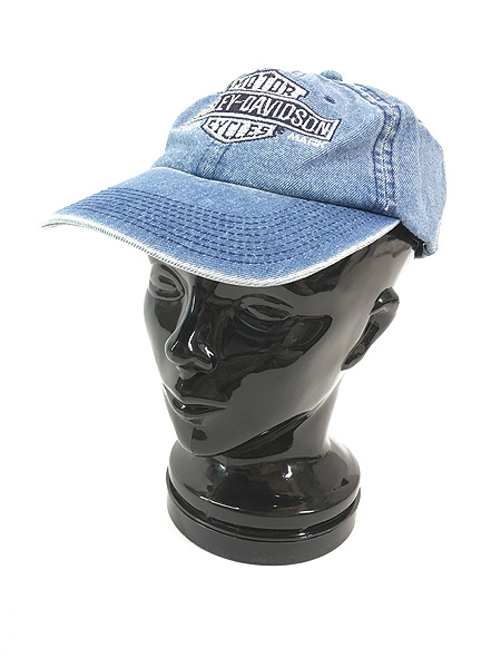 Harley-Davidson デニムキャップ 雑貨 古着 90s HARLEY DAVIDSON バー