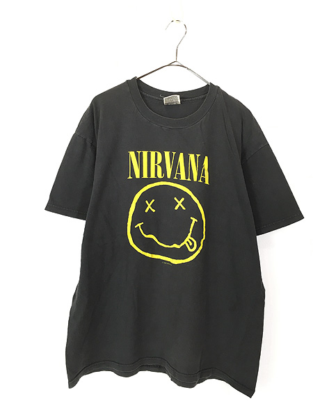 古着 90s USA製 NIRVANA スマイル スマイリー フェイス スローガン
