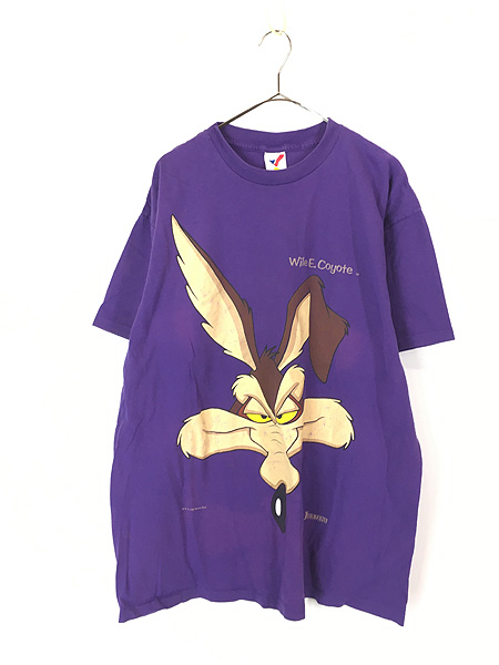 古着 90s USA製 LOONEY TUNES ワイリー コヨーテ フェイス Tシャツ XL