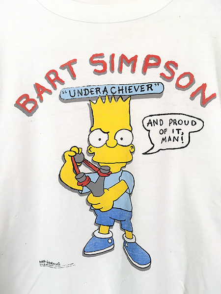 古着 90s The Simpsons シンプソンズ バート キャラクター Tシャツ XL
