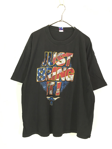古着 90s WWF The Rock ドウェイン ジョンソン プロレス Tシャツ XL