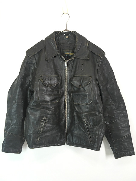 古着 60s Schott Bros 「Perfecto」 パデッド 本革 ステアハイド