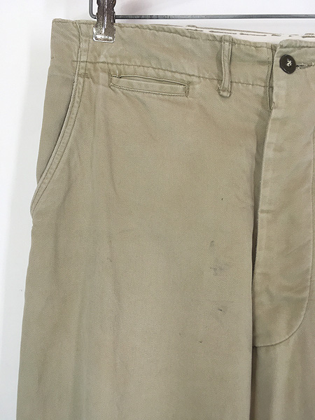 古着 40s 米軍 US ARMY M-45 「45カーキ」 ボタンフライ ミリタリー