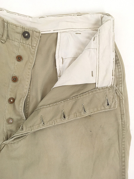 50s ビンテージ US.ARMY M-52 W32 カーキチノ 米軍