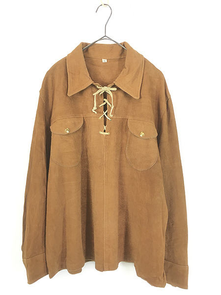 古着 70s Rancher by Schott Bros フリンジ ウエスタン 本革 スエード