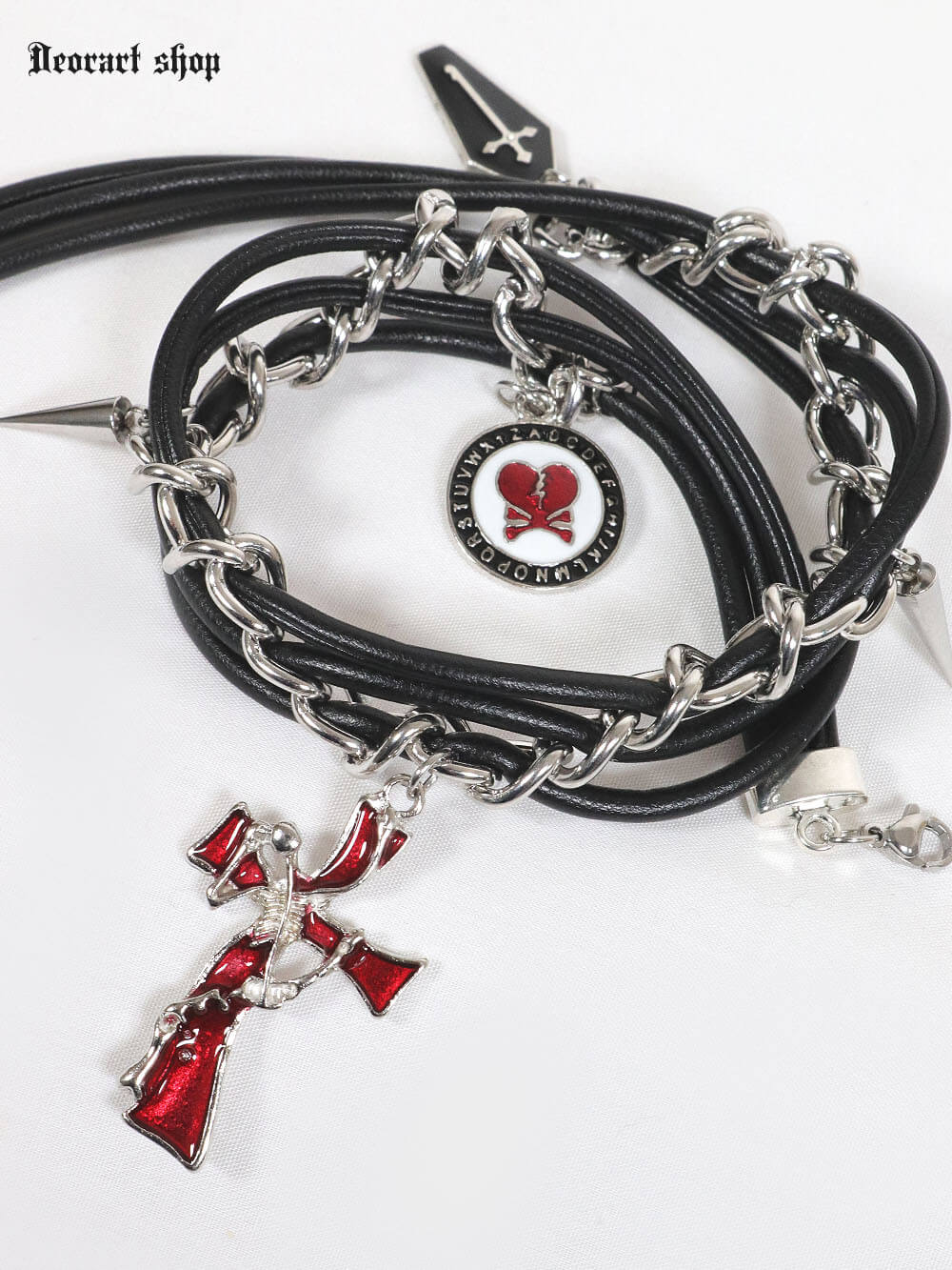 BY1181 [2WAY] ゴシックチャーム・カスタムチョーカー [十字架・棺桶