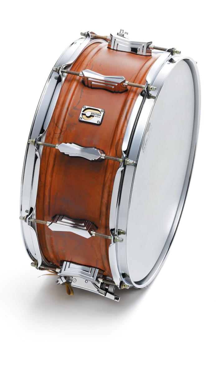 真鍮製Fresh Hoop スネアドラムヘッド本皮用 LITIK Tucker付 真鍮製