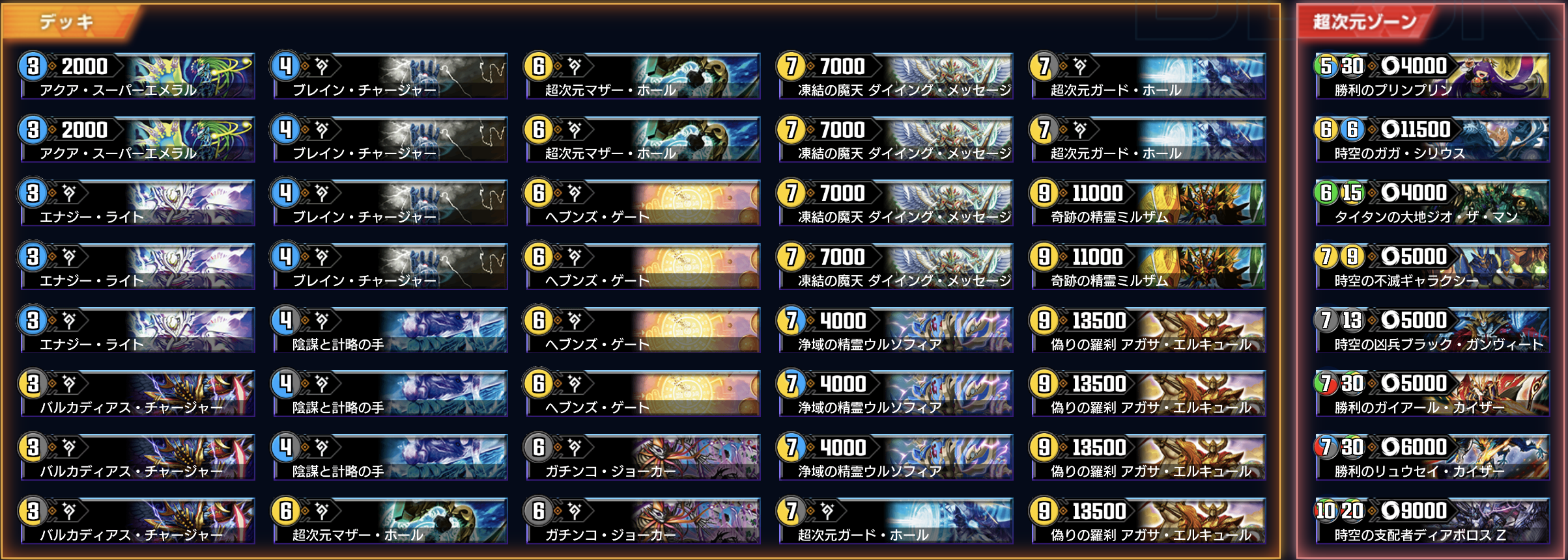 デュエルマスターズ アガサエルキュールデッキ ドロマーアガサ デッキ