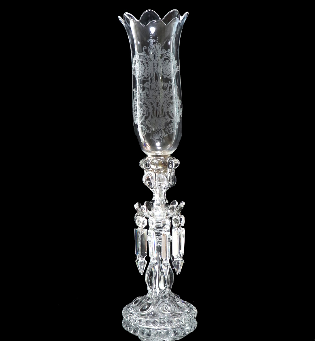 オールド・バカラ アートピース キャンドルふスタンド メダイオン 特大