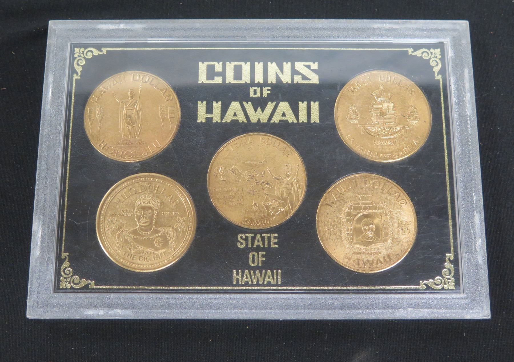 Coins of Hawaii 5 Coin Set of Hawaiian Islands in Plastic Case 7