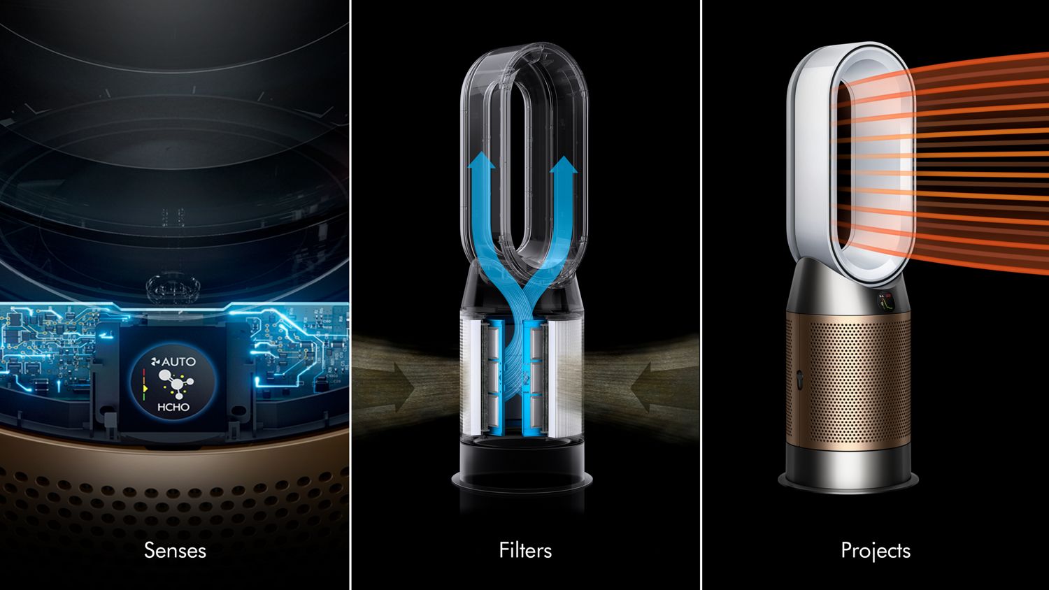 Purifier Hot+ Cool HP2 De-NOx​ (Nickel/Gold) | Dyson