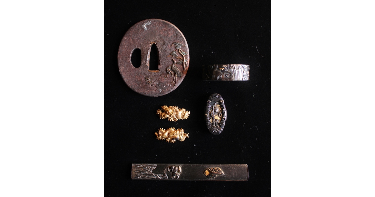 名品刀装具 大岡尹壽作 丸亀城主 京極家 四目結紋 【公式通販】