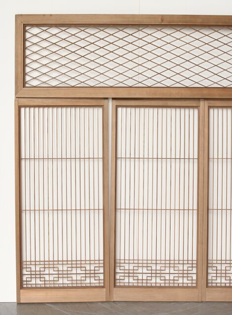 神代杉の組子書院欄間 5枚1組 R0251｜骨董店 のびる 古美術 骨董 和風