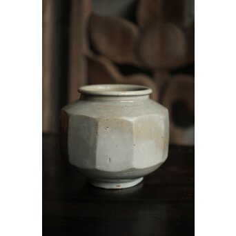 李朝 白磁 面取 朝鮮美術 韓国美術 古道具 古民芸 李朝 白磁 面