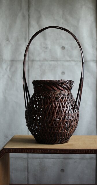 四世 早川尚古斎 竹籠 U363｜骨董店 のびる 古美術 骨董 和風建具 蔵戸