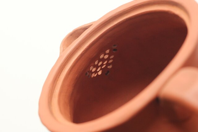 四代 伊奈長三 常滑焼 朱泥大急須 共箱 P589｜骨董店 のびる 古美術