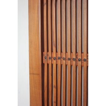 玉杢腰板 総欅格子蔵戸 W0235｜骨董店 のびる 古美術 骨董 和風建具 蔵