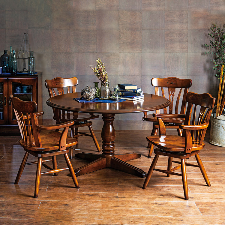 円形ダイニングテーブル 幅100cm コロニアルウォールナット 通販