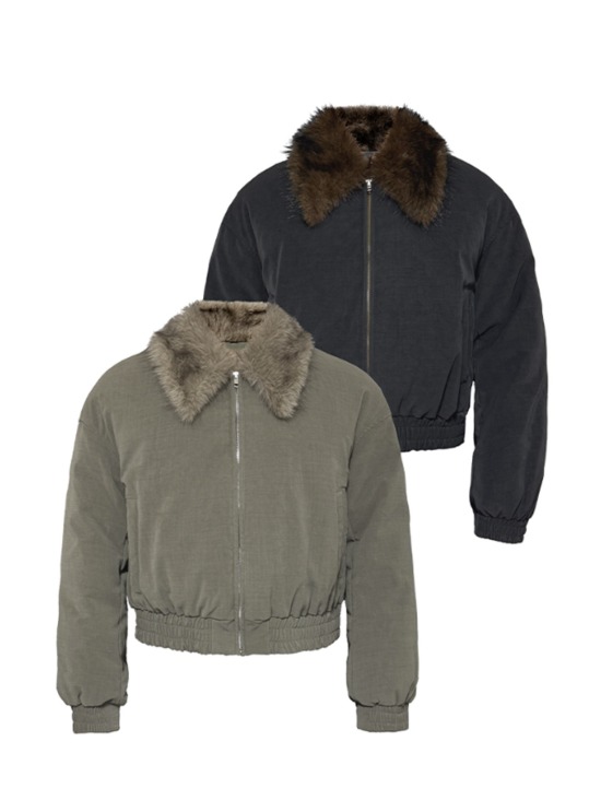 Black Checked Zipper-Jacket | BCAESAR