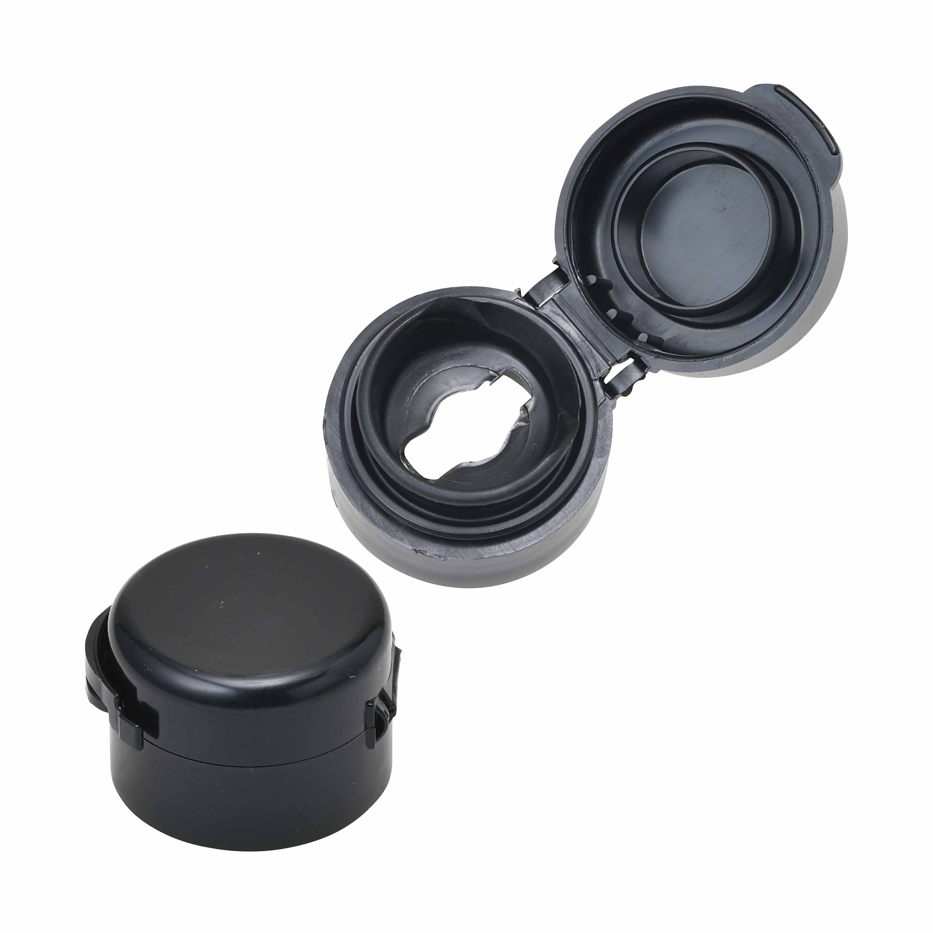 斎藤容器 Web Shop / ヒンジ26－Sキャップ／黒・一文字穴