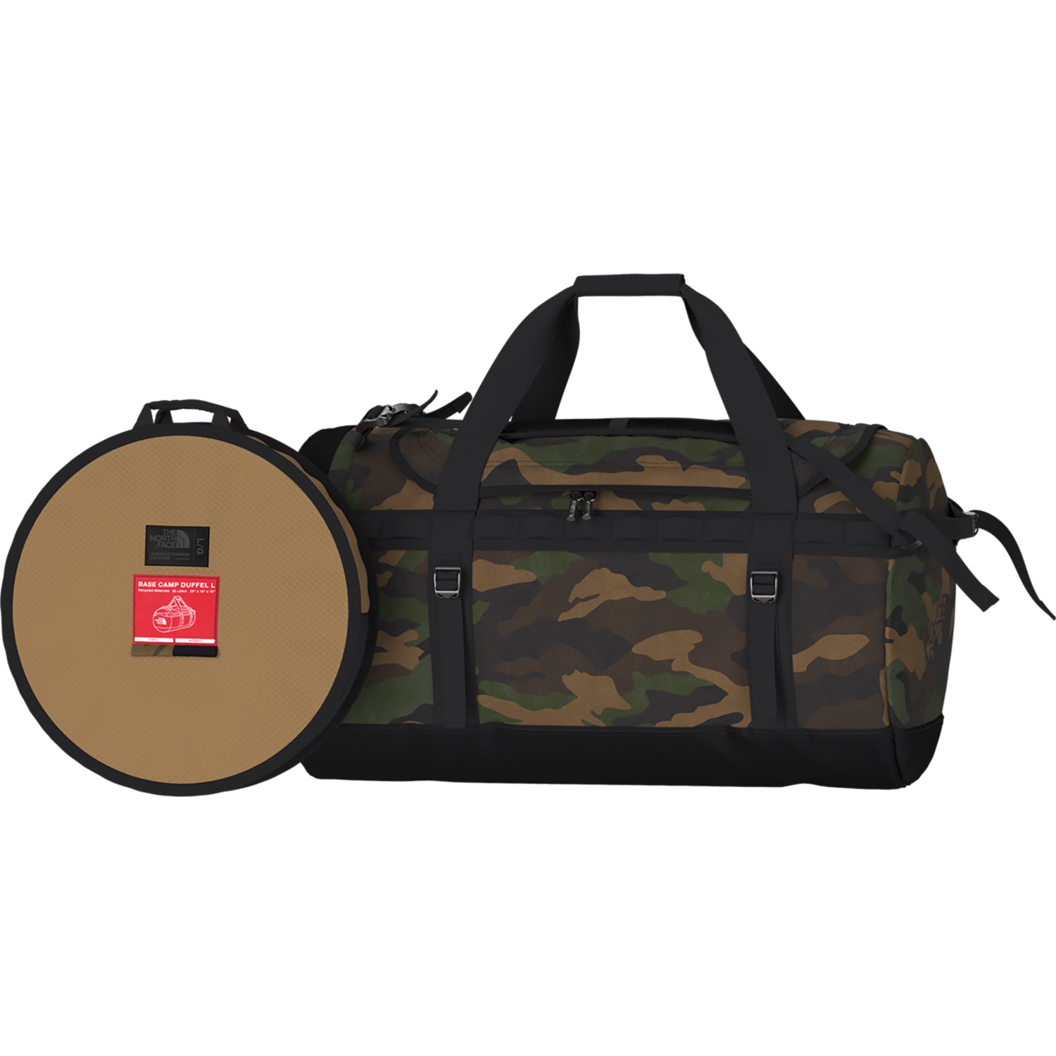 The North Face Base Camp Duffel Bag (Large) Black Camo/TNF Black