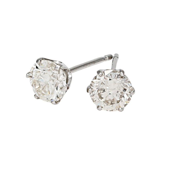 プラチナ900 ダイヤモンド ピアス J312308 | ユキザキセレクトジュエリー