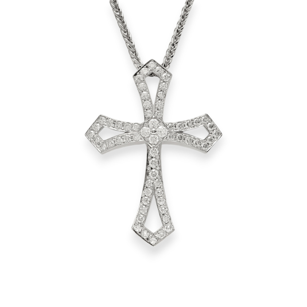 PT850 PT900 ダイヤモンド クロス ネックレス J370669 | ユキザキ