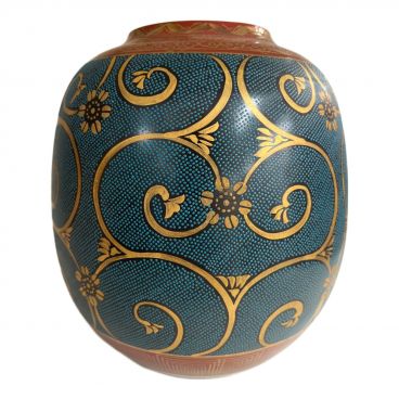 長谷川義起作鋳造花器「梅一輪」