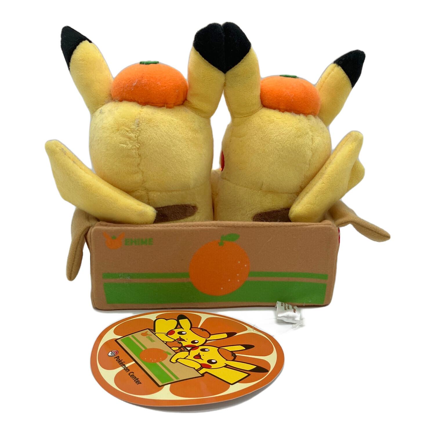 ペアピカチュウとえひめみかん ぬいぐるみ 愛媛みかん えひめみかん