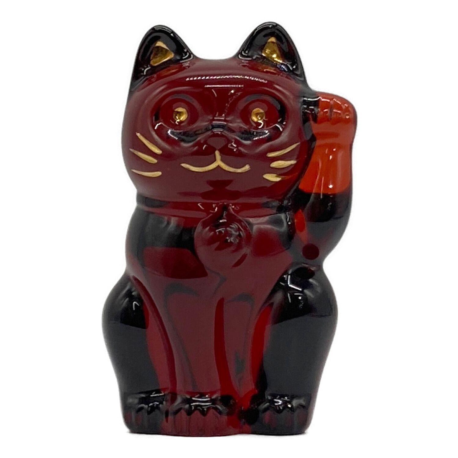 バカラ ラッキーキャット 招き猫 赤 レッドオーナメント クリスタル