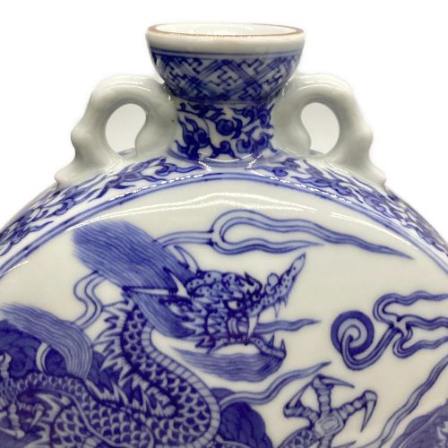 扁壺 染付双耳龍鳳凰文 十四代 辻常陸｜トレファクONLINE