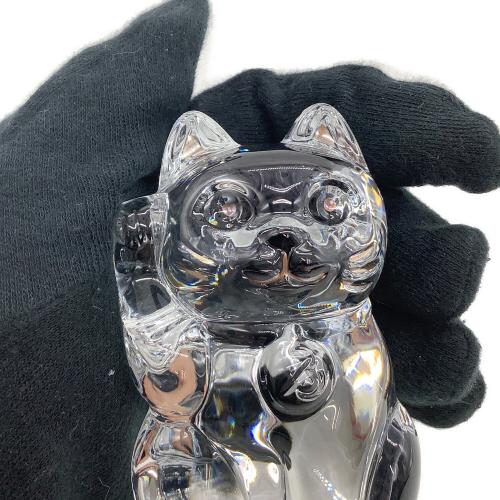 Baccarat (バカラ) ガラスオブジェ 招き猫 ラッキーキャット
