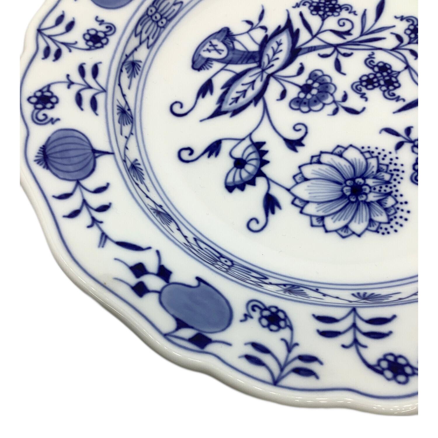 オールドマイセン プレート グリーンフラワー 金彩装飾P-3 オールド