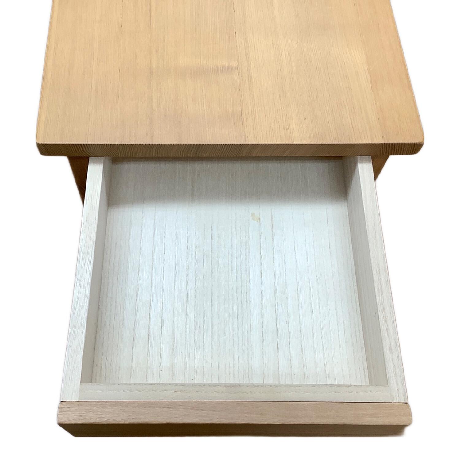 無印良品 (ムジルシリョウヒン) サイドテーブル ナチュラル 222 引出①