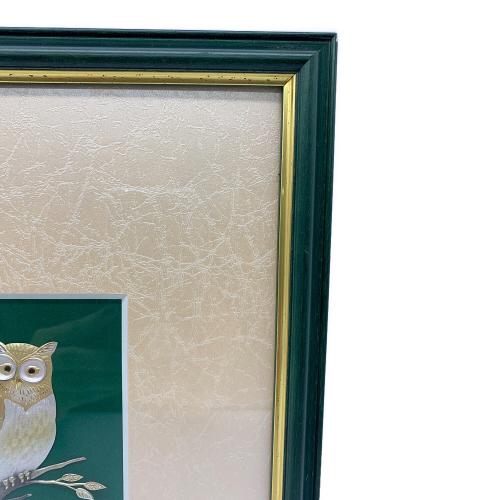 武比古作 純銀 SILVER999 フクロウ 4号緑 武比古作 純銀 SILVER999