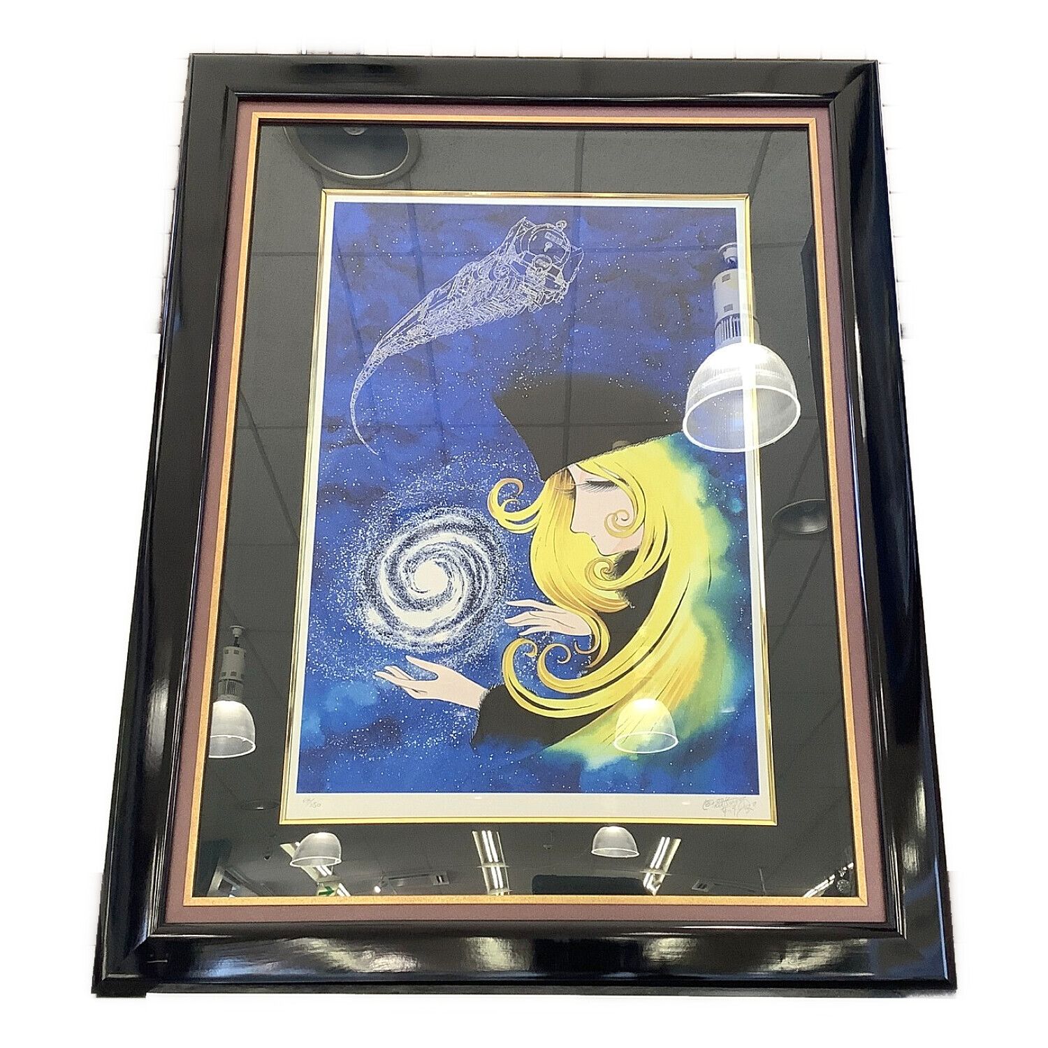 早い者勝ち 松本零士 直筆サイン入 銀河鉄道999 複製原画 ED100 早い者