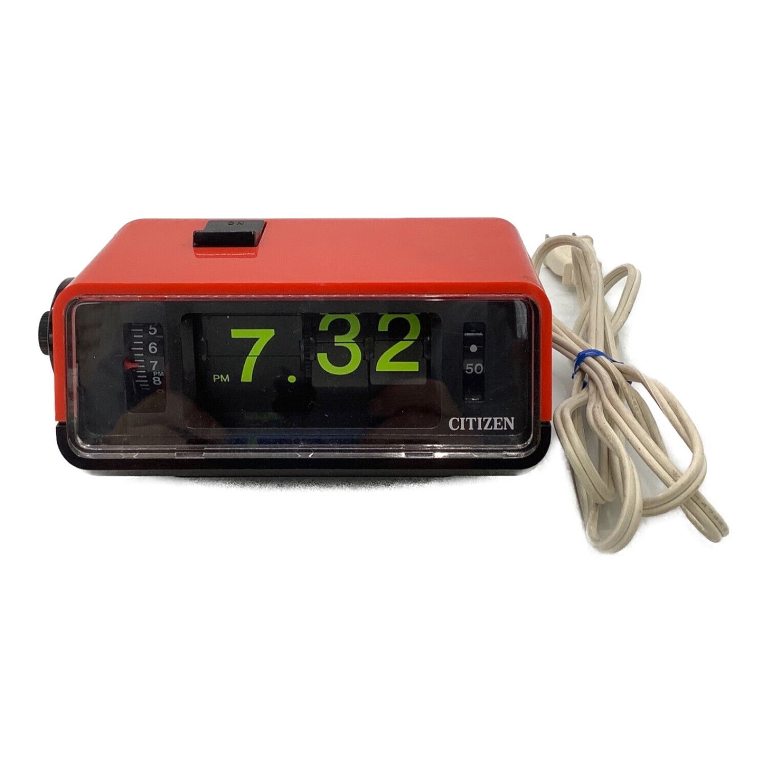 新品、未使用】CITIZEN 赤 デジタル置時計 リズム時計工業 パタパタ