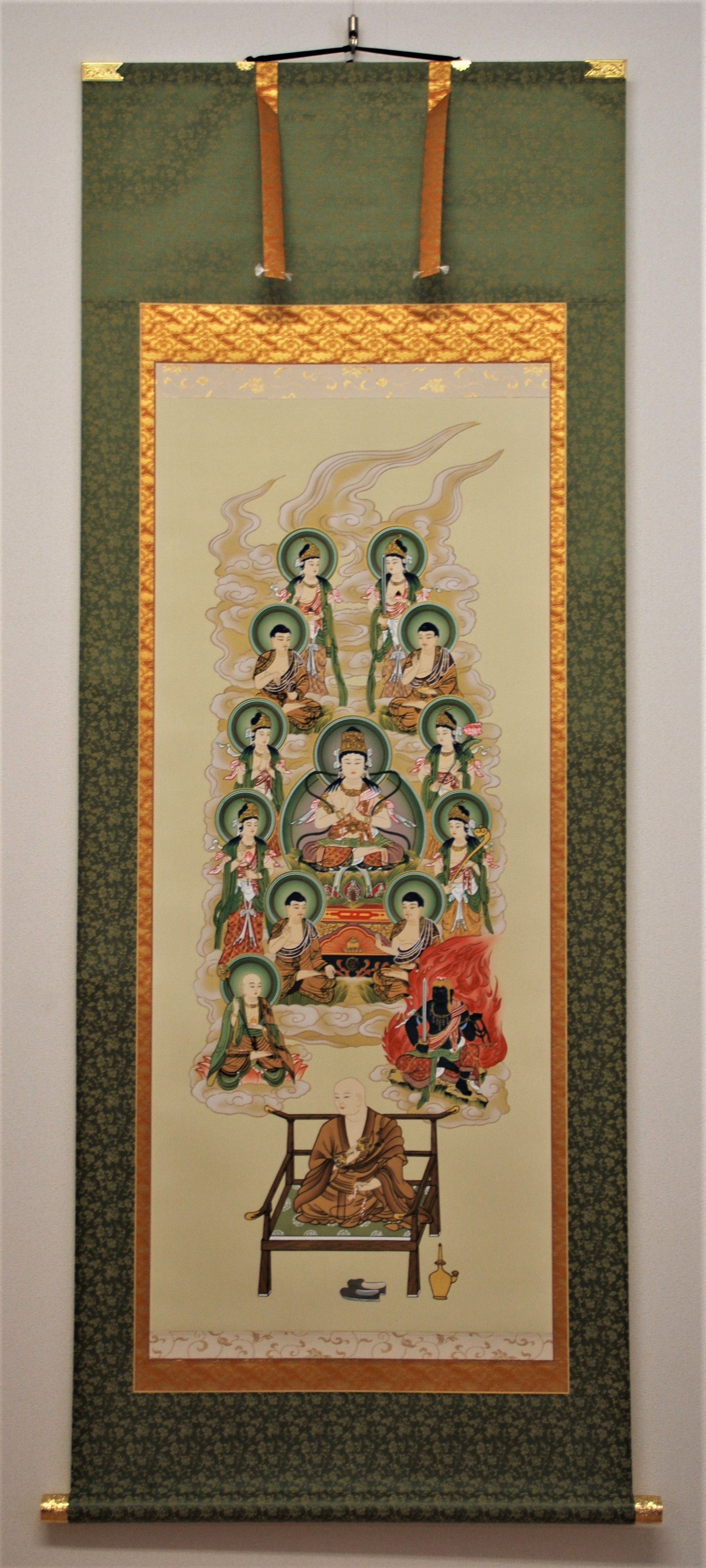 6524』江戸中期 真言宗の僧 桑門三筆 寂厳 掛軸 20、江戸の書跡 –