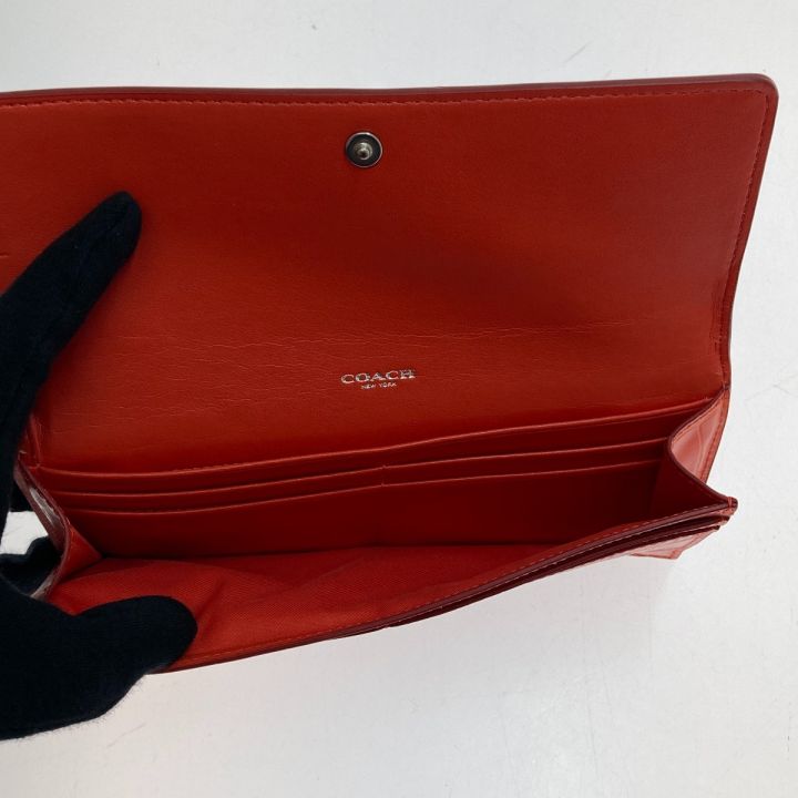 COACH コーチ ウォレットエンボスド クロコ レザー 53393 オレンジ
